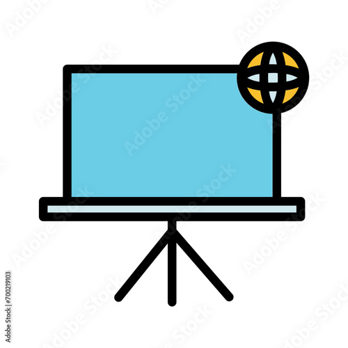 Website Board School Filled Outline Icon