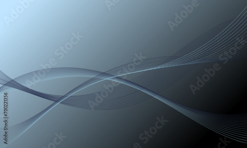 blue business lines wave curves with smooth gradient abstract background