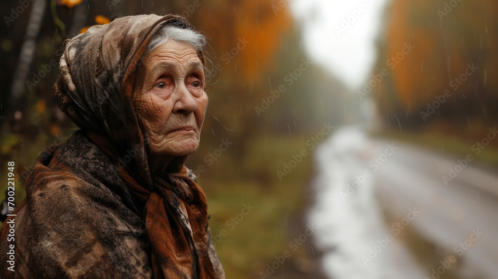 The life of an elderly woman can encompass feelings of loneliness, contentment, happiness, and various other emotions