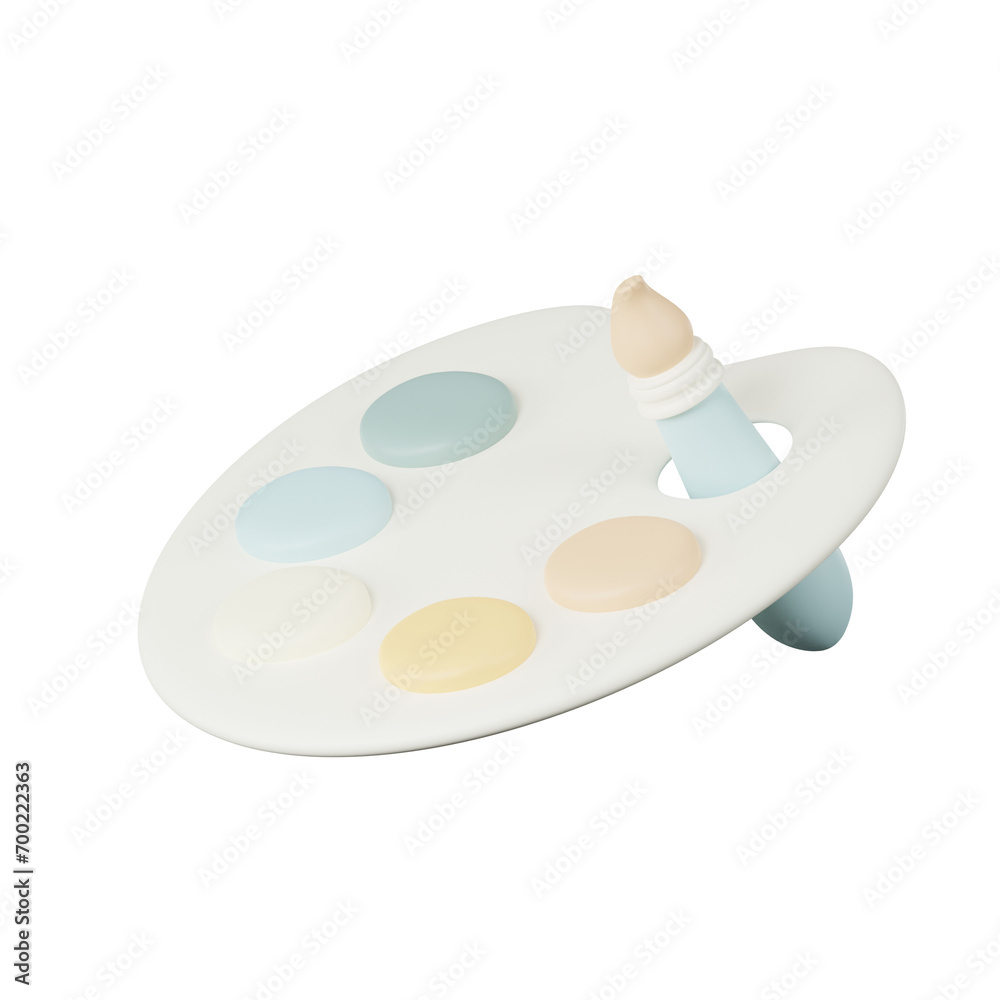 3D icon painting palette