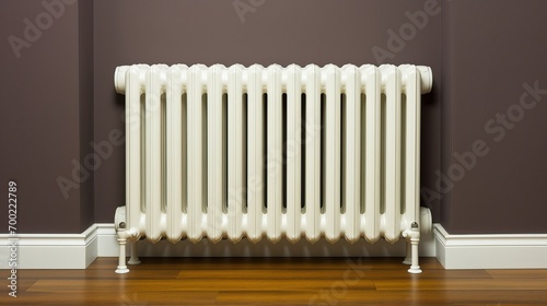 Wallpaper Mural Close-Up of White Heating Radiator on Dark Background Torontodigital.ca