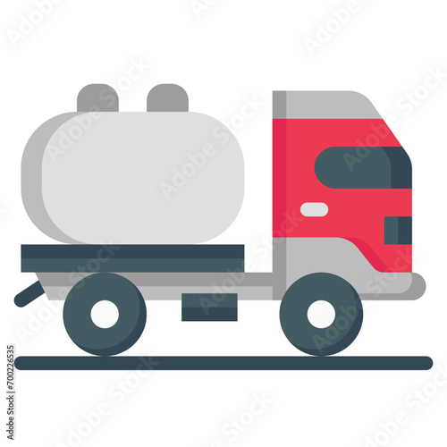  tank truck, oil tank, fuel truck, truck, vehicle, transportation Flat Icon