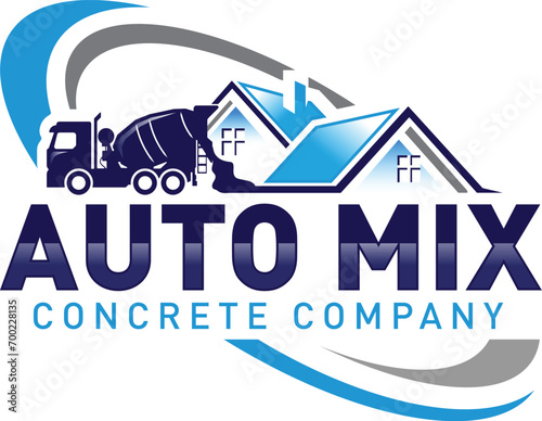 concrete professional logo template house under construction