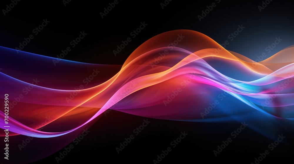 Obraz premium colorful Energy Flow and line connection in dark Background