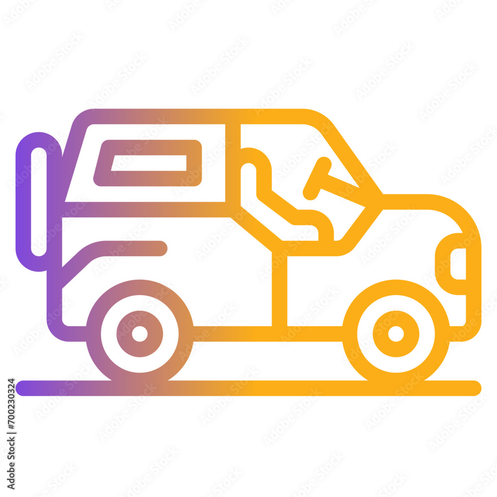  jeep, Off road, suv car, car, vehicle, transportation Flat Icon