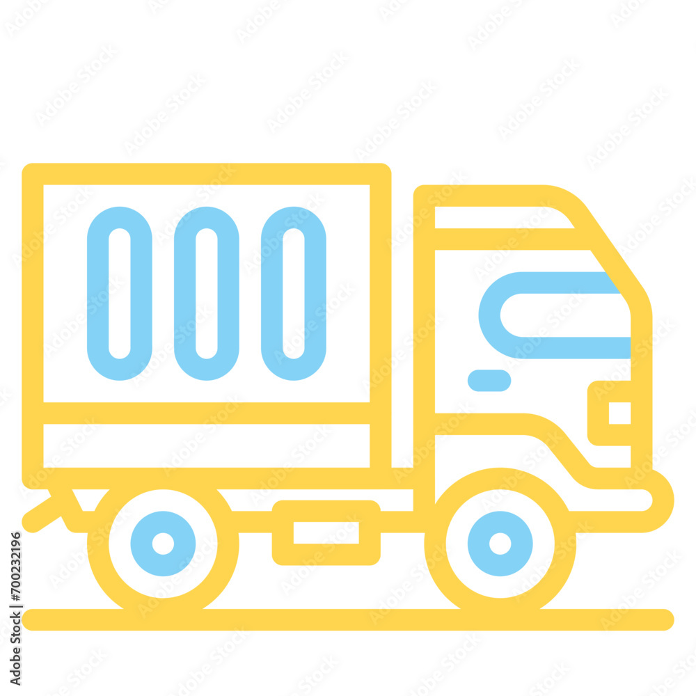  Truck, Container, logistic, shipping and delivery, vehicle, transportation Outline Icon