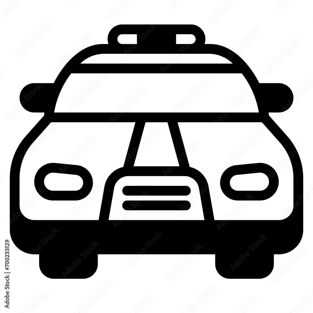  police car, security, emergency, vehicle, transportation Solid Icon