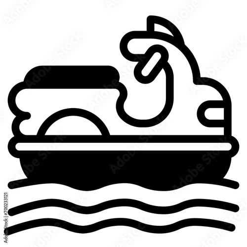  jet ski, water sport, sea transport, sea scooter, vehicle, transportation Solid Icon