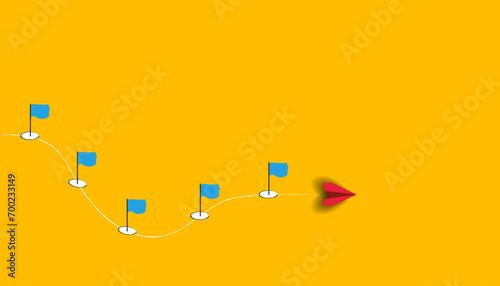 red plane going through workflow challenges one by one.
Workflow, working process, project progress, success tracking, work experience idea concept.