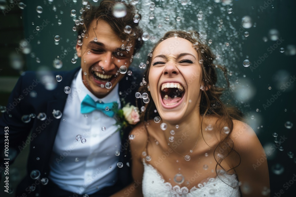 A beautiful 20yo Western girl.bullettime: Bubbles rising, couple toasting with champagne at a wedding.vibrant color of Chestnut brown and turquoise blue.Extravagant wedding suit A beautiful 20yo Western girl.bullettime: Bubbles rising, couple toasting with champagne at a wedding.vibrant color of Chestnut brown and turquoise blue.Extravagant wedding suit