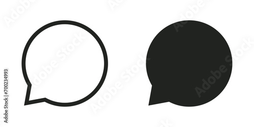 black speech bubble icon vector design photo