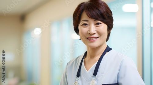 A snapshot of professionalism  a Japanese nurse s portrait captures her expertise and unwavering resolve to provide top-notch care 