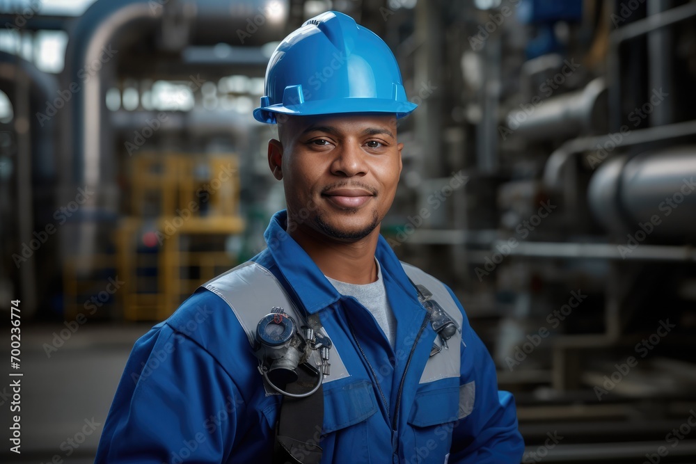 A young man walking through a chemical industry with blue work clothes, looking at camera, shot with Sony Alpha a9 II and Sony FE 200-600mm f/3-4 G OSS lens, natural ligh, A young man walking through a chemical industry with blue work clothes, looking at camera, shot with Sony Alpha a9 II and Sony FE 200-600mm f/3-4 G OSS lens, natural ligh,