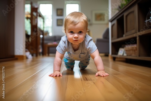 Baby learning to crawl walk run in a time-lapse 