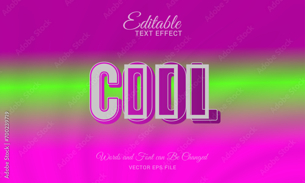 Cool Editable Text Effect , Vector template design