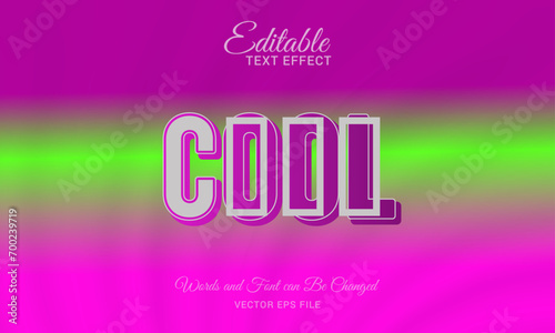 Cool Editable Text Effect , Vector template design