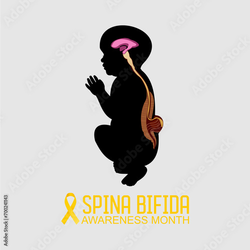 National Spina Bifida Awareness Month vector design photo