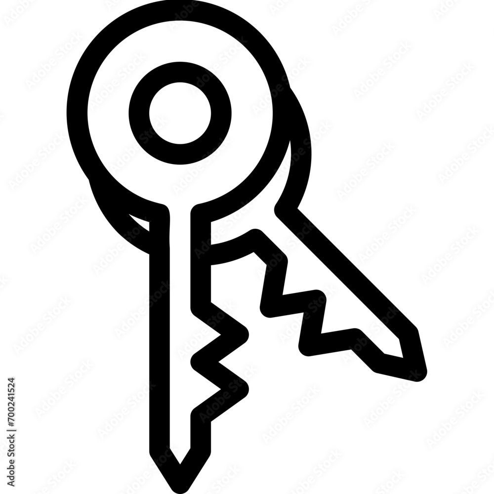 Keys icon in outline. Simple security vector illustration — pixel-perfect icon. Keys icon in outline. Simple security vector illustration — pixel-perfect icon.