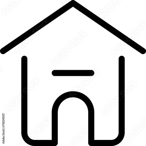 Home icon in outline. Simple house vector illustration — pixel-perfect icon.