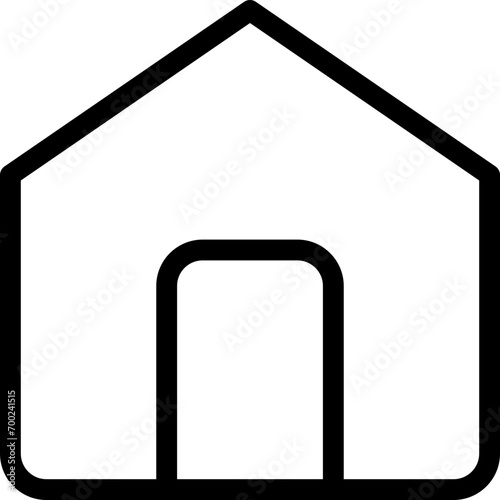 Home icon in outline. Simple house vector illustration — pixel-perfect icon.