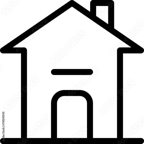 Home icon in outline. Simple house vector illustration — pixel-perfect icon.