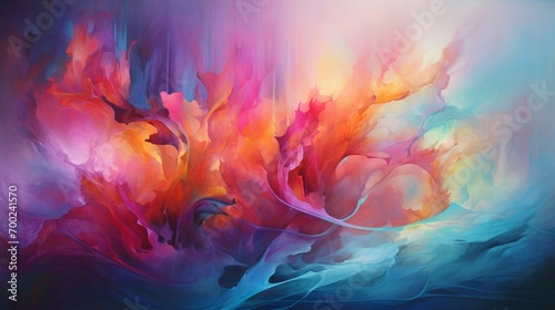 An artful blend of vibrant colors creating a captivating background that exudes energy and visual excitement.