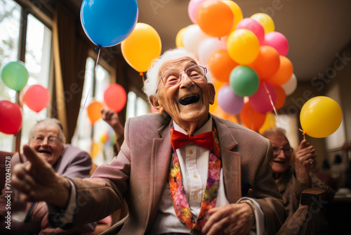 Communal Festivities: Nursing Home Birthday Extravaganza
