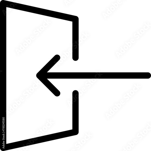 Enter icon in outline. Simple sign in vector illustration — pixel-perfect icon.