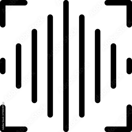 Voice recognition icon in outline. Simple sound wave vector illustration — pixel-perfect icon.