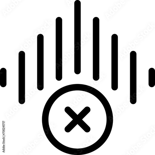 Audio x icon in outline. Simple sound wave vector illustration — pixel-perfect icon.