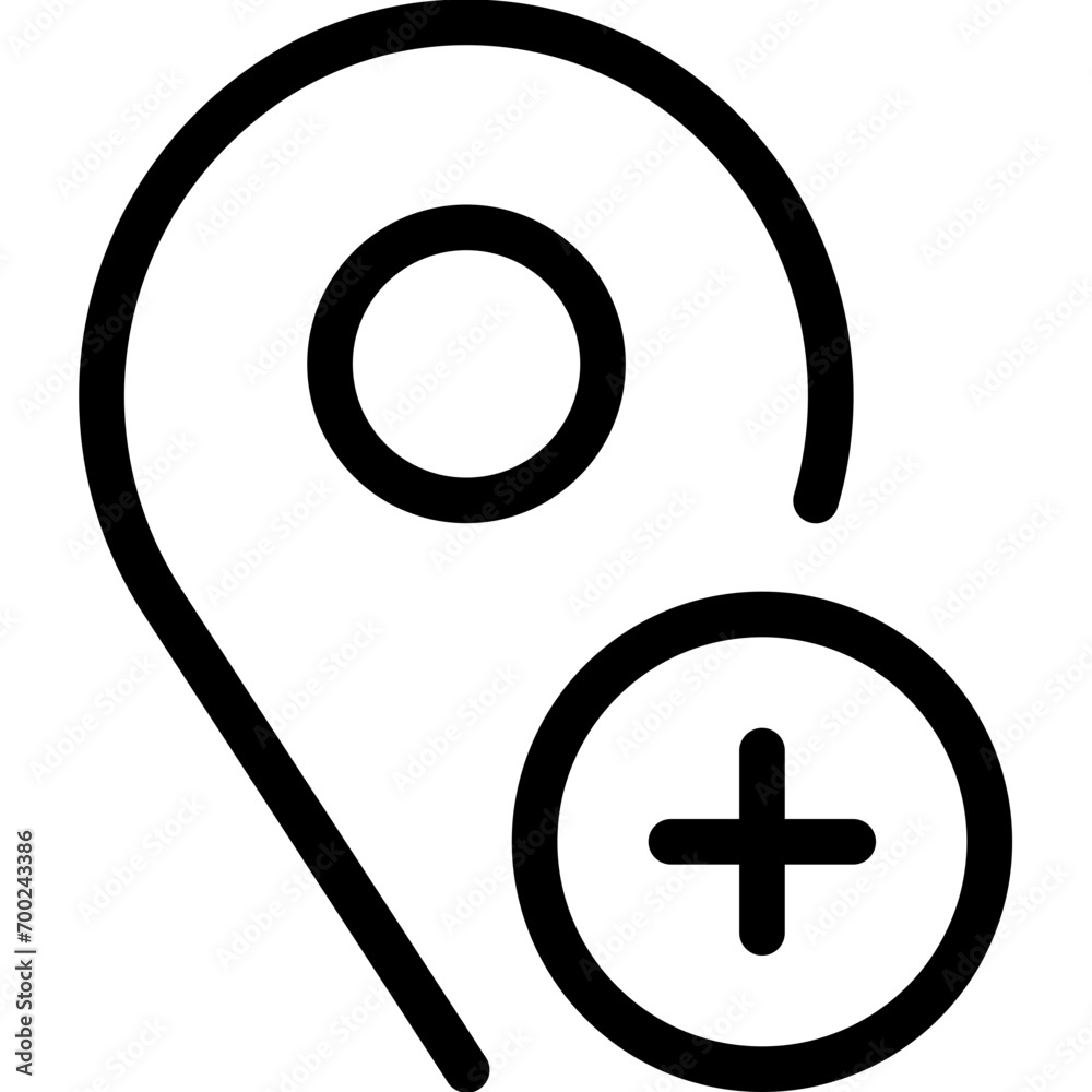 Add location icon in outline style. Simple map pin vector illustration — pixel-perfect icon. Add location icon in outline style. Simple map pin vector illustration — pixel-perfect icon.