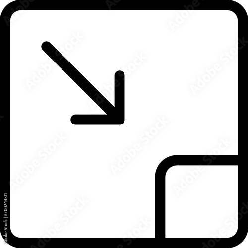 Compress symbol icon in outline style. Simple smaller vector illustration — pixel-perfect icon.