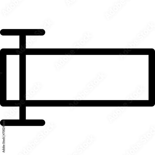 Input form icon in outline style. Simple text vector illustration — pixel-perfect icon.