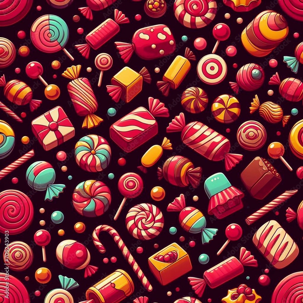 Sweets candies background. AI generated illustration Sweets candies background. AI generated illustration