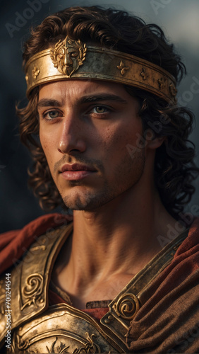 Realistic Portrait of the Ancient Macedonian Greek King, Alexander the Great 
