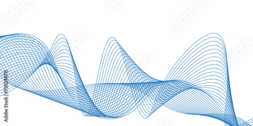 Abstract colorful wave element for design. Digital frequency track equalizer.  Creative line art. Sound wave rhythm.blue and white background abstract, vector blurred soft blend color background.