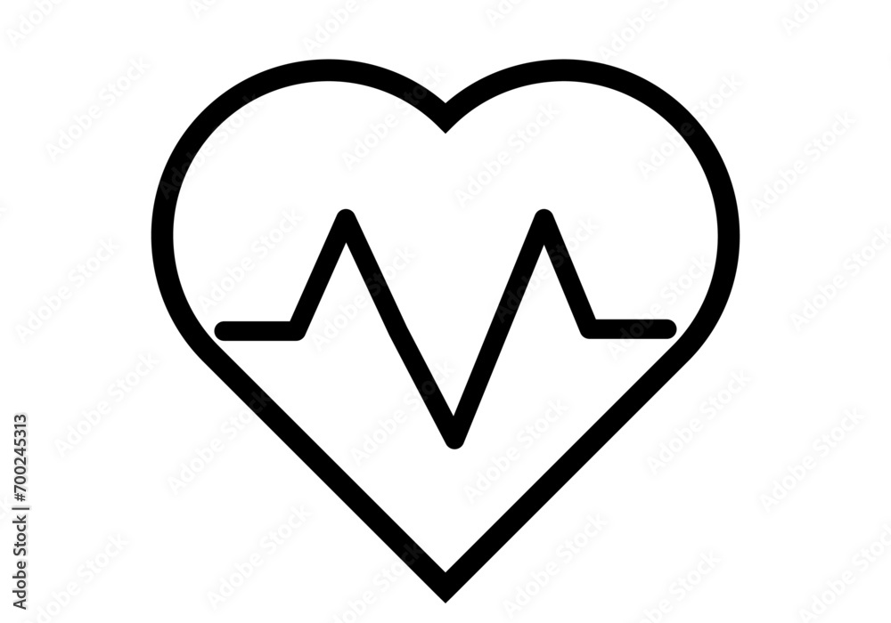 Icono negro de corazón y salud cardiaca. Icono negro de corazón y salud cardiaca.