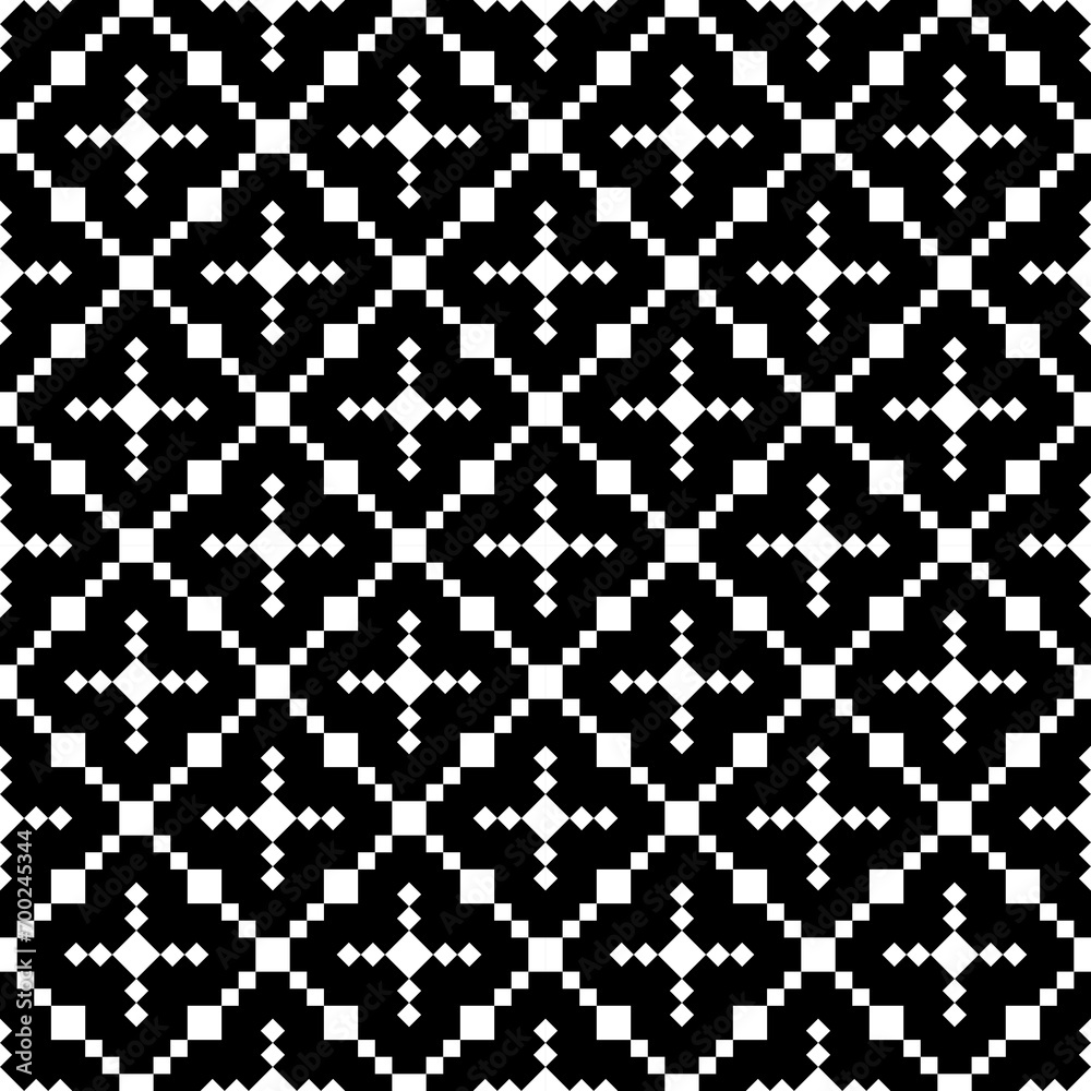 Rhombuses, diamonds, tiles, squares, checks seamless pattern. Geometric background. Folk wallpaper. Tribal motif. Geometrical ornate. Ethnic ornament. Textile print, abstract illustration. Vector.