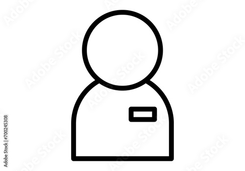 Icono de perfil profesional en fondo blanco.