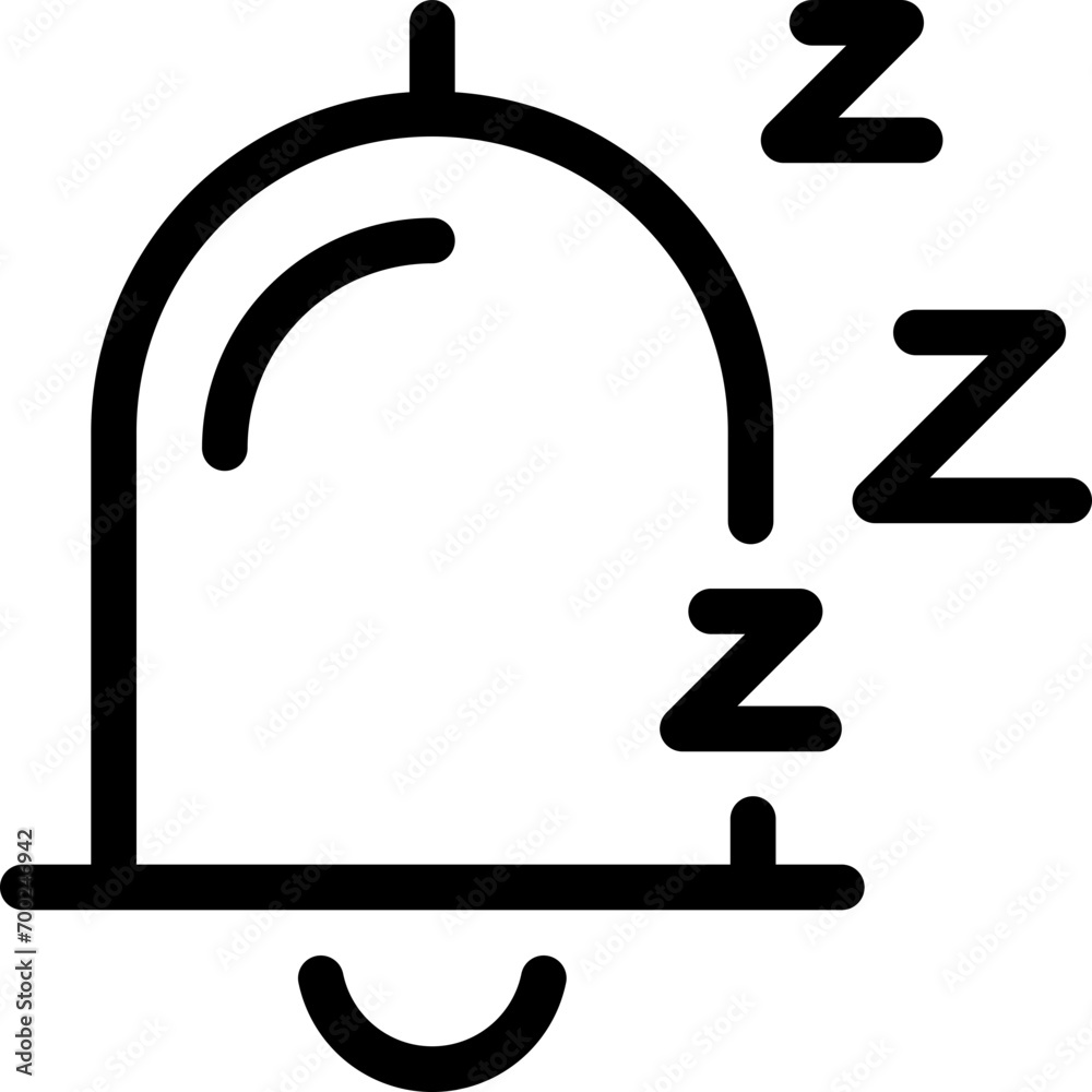 Bell snooze icon in outline style. Simple notification vector illustration — pixel-perfect icon. Bell snooze icon in outline style. Simple notification vector illustration — pixel-perfect icon.