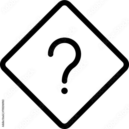 Question symbol icon in outline style. Simple FAQ vector illustration — pixel-perfect icon.
