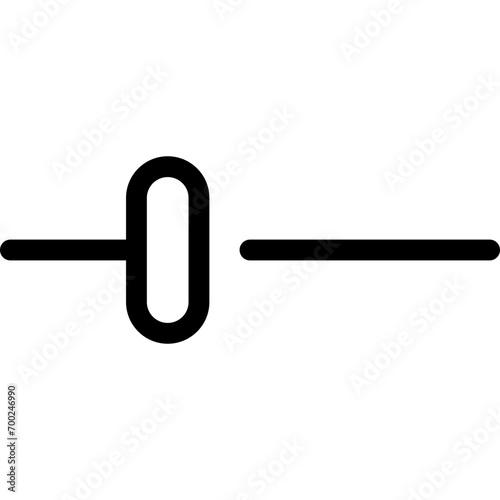 Slider icon in outline style. Simple adjustment vector illustration — pixel-perfect icon.