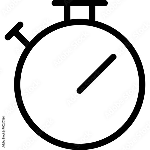 Stopwatch icon in outline style. Simple time vector illustration — pixel-perfect icon.