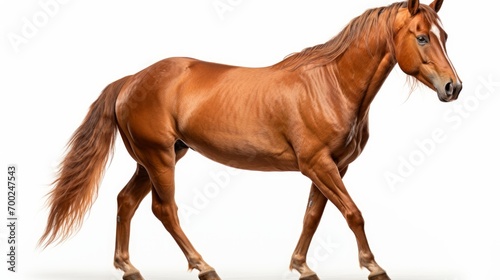 horse isolated on white background close up