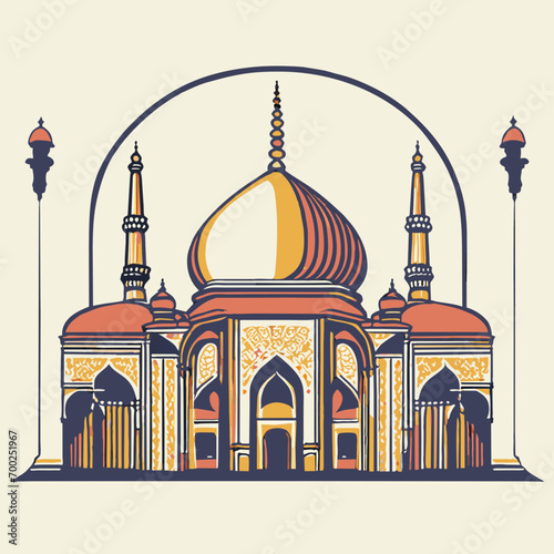 illustration of mosque