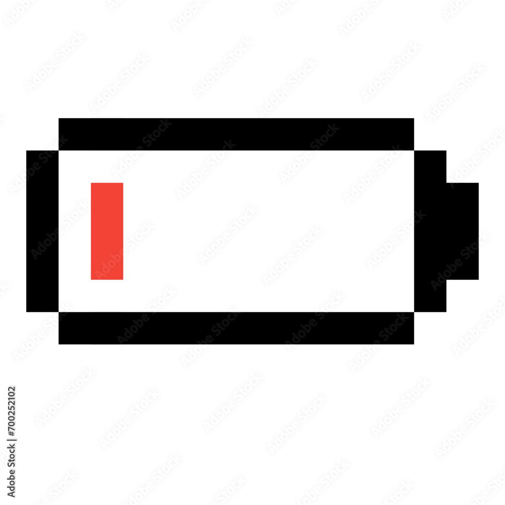 pixel battery element - obrazy, fototapety, plakaty 