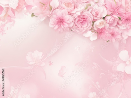 Beautiful pink background with roses, in soft tones. © Romaboy