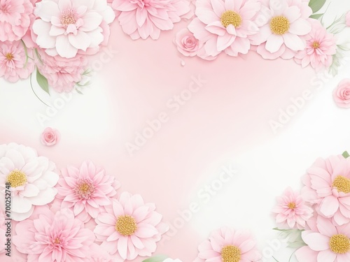 Beautiful pink background with roses, in soft tones.