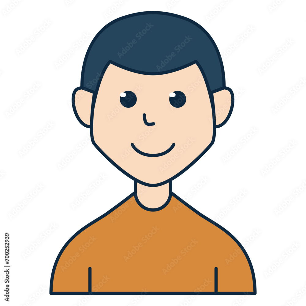 Man avatar illustration. Suitable for profile picture, member information, audience data, people infographic, and more Man avatar illustration. Suitable for profile picture, member information, audience data, people infographic, and more