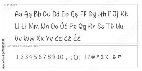 alphabet letters font set. typography font with trendy letters thin, bold, uppercase, lowercase and numbers. vector illustration.